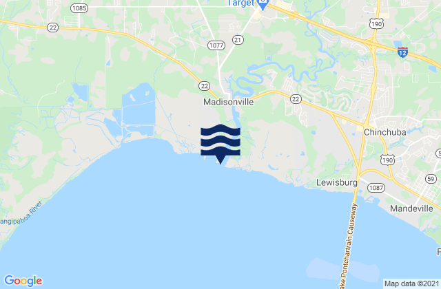 Mapa de mareas Madisonville (Tchefuncte River Lake Pontchartrain), United States