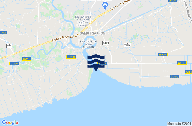 Mapa de mareas Mae Nam Tha Chin, Thailand