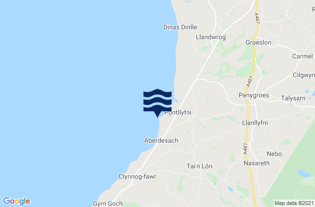 Mapa de mareas Maen Trwyn Dylan Beach, United Kingdom