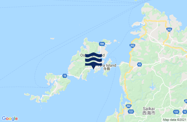 Mapa de mareas Magome, Japan
