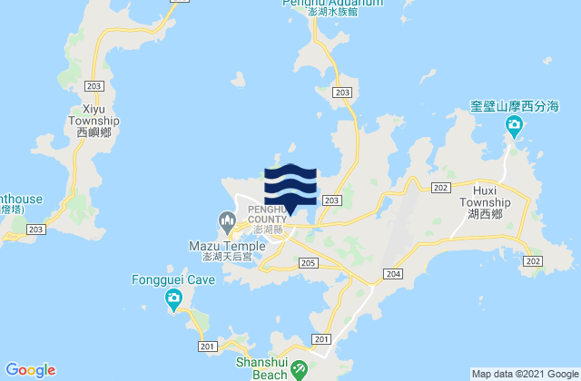 Mapa de mareas Magong, Taiwan