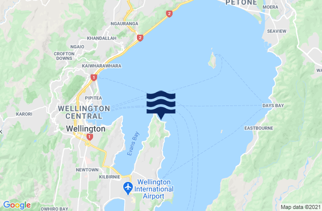 Mapa de mareas Mahanga Bay, New Zealand