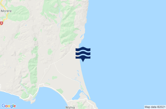 Mapa de mareas Mahanga Beach, New Zealand