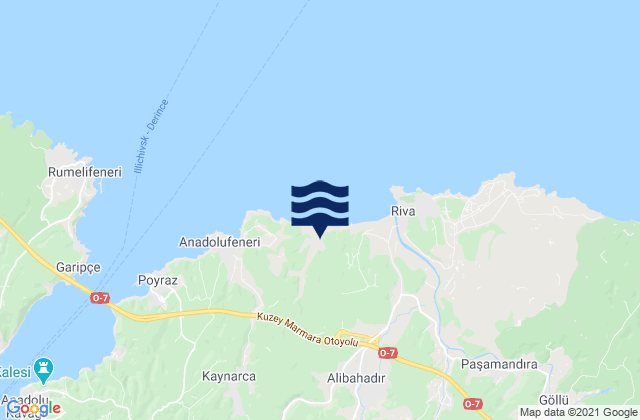 Mapa de mareas Mahmut Şevket Paşa, Turkey