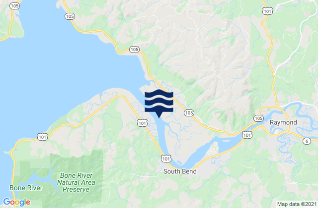 Mapa de mareas Mailboat Slough Willapa River, United States