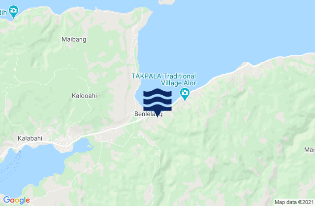 Mapa de mareas Mainang, Indonesia