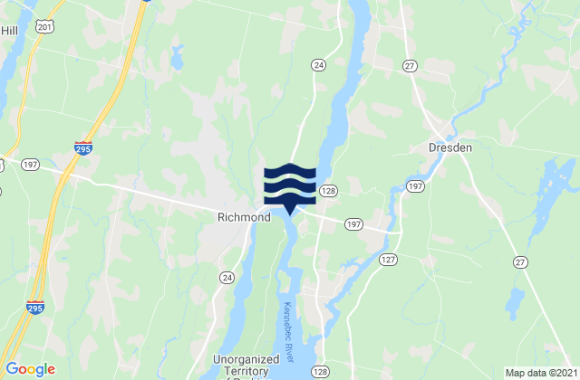 Mapa de mareas Maine Kennebec Bridge 0.2 n.mi. SW of, United States