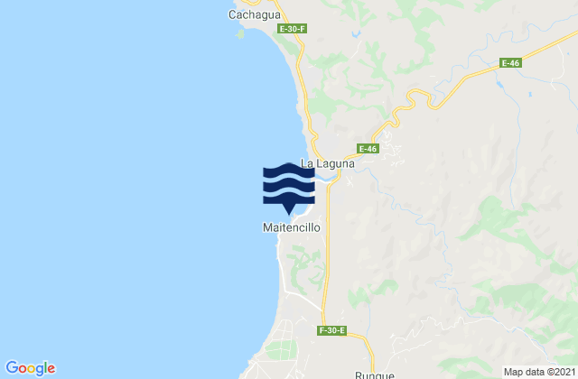 Mapa de mareas Maitencillo, Chile
