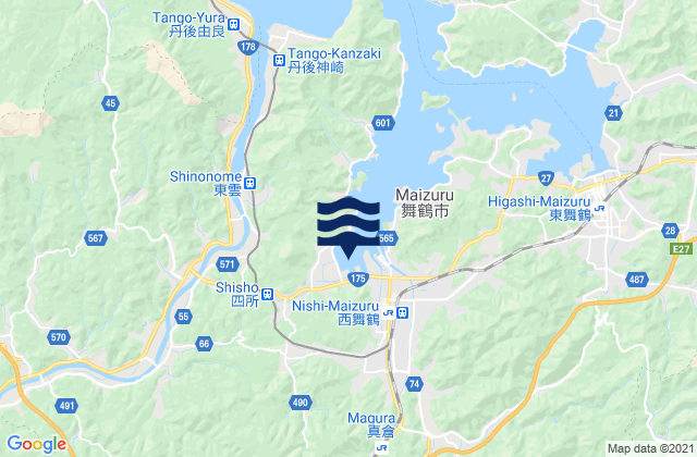 Mapa de mareas Maizuru Ko Wakasa Wan, Japan