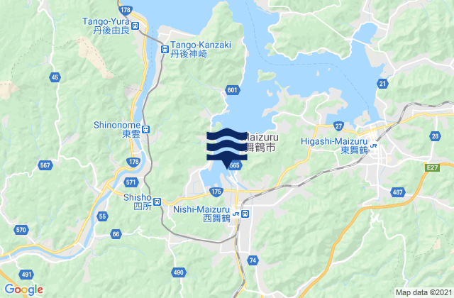 Mapa de mareas Maizuru, Japan