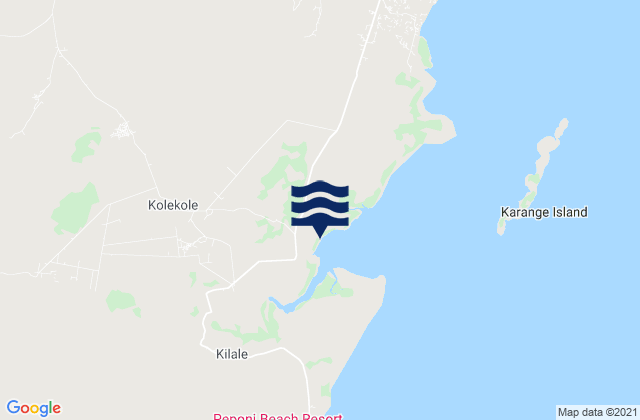 Mapa de mareas Majengo, Tanzania