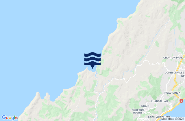 Mapa de mareas Makara Beach, New Zealand