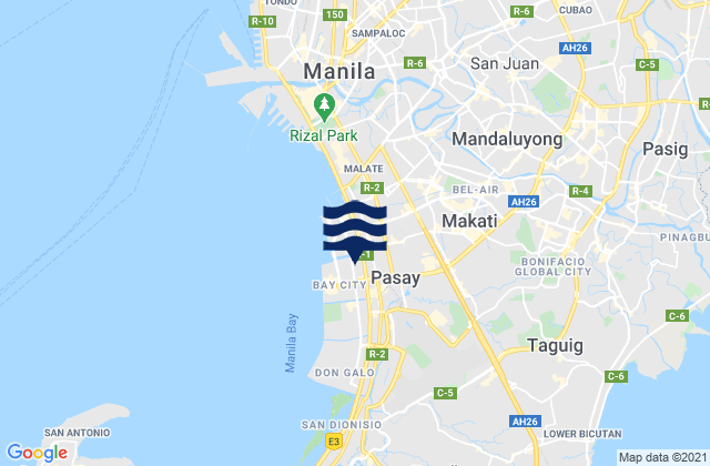 Mapa de mareas Makati City, Philippines