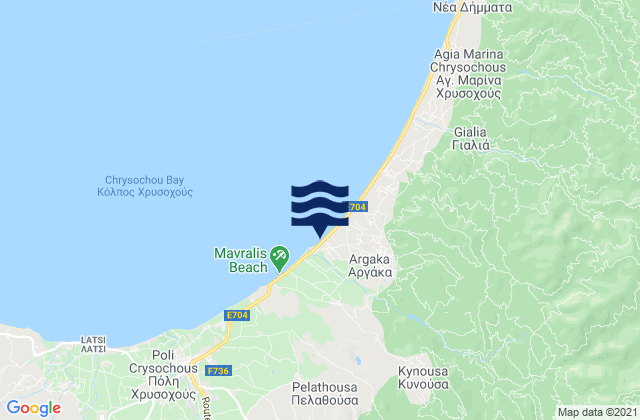 Mapa de mareas Makoúnta, Cyprus