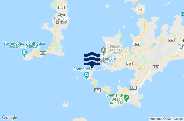Mapa de mareas Makung, Taiwan