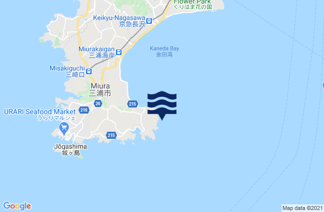 Mapa de mareas Makuti, Japan