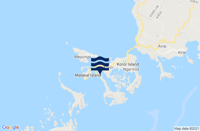 Mapa de mareas Malakal Harbour, Palau