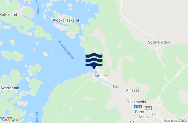 Mapa de mareas Malax, Finland