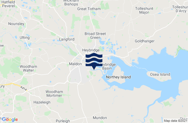 Mapa de mareas Maldon, United Kingdom
