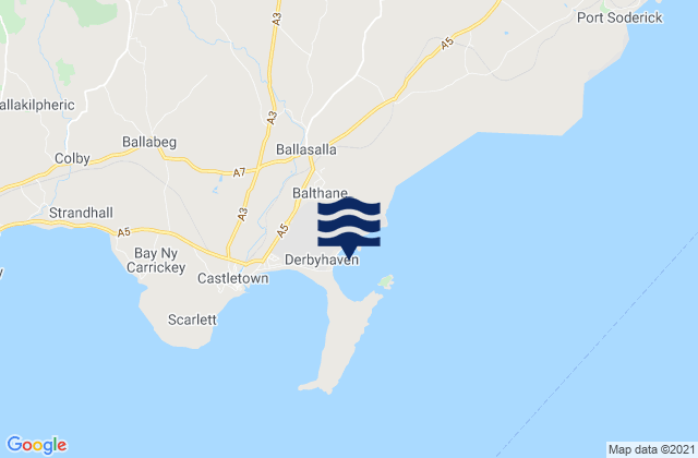 Mapa de mareas Malew, Isle of Man