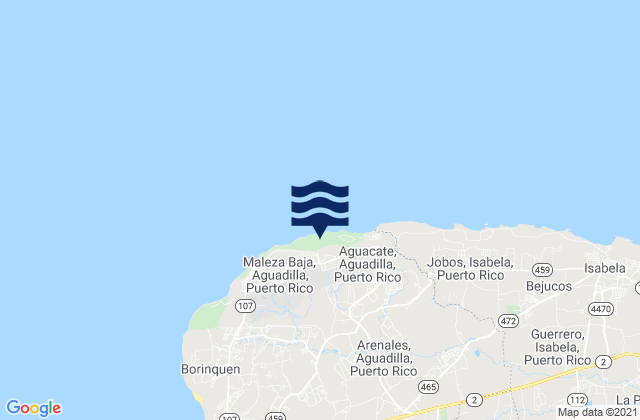 Mapa de mareas Maleza Alta Barrio, Puerto Rico