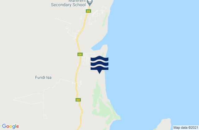 Mapa de mareas Malindi District, Kenya