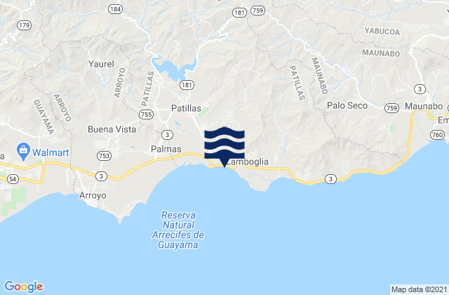 Mapa de mareas Mamey Barrio, Puerto Rico