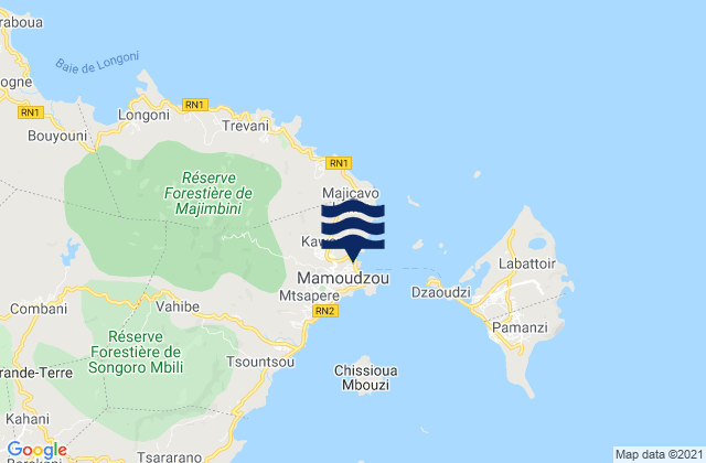 Mapa de mareas Mamoudzou, Mayotte