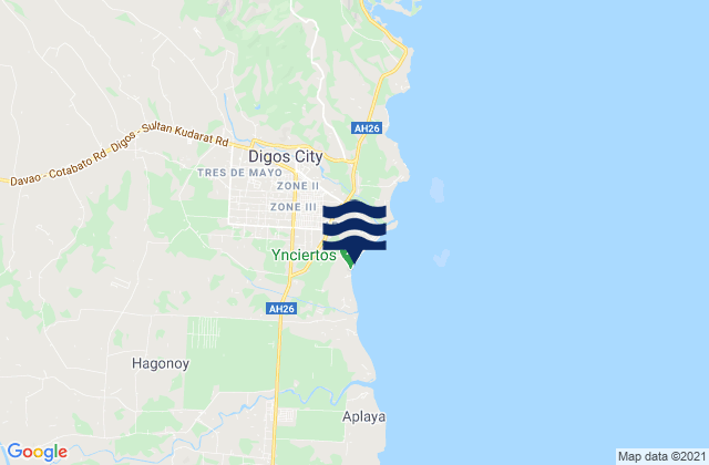 Mapa de mareas Managa, Philippines