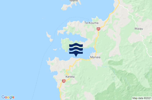 Mapa de mareas Manaia Harbour, New Zealand