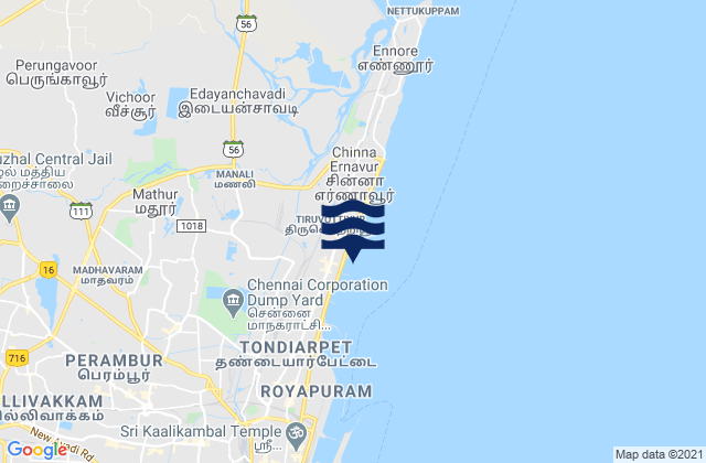 Mapa de mareas Manali, India