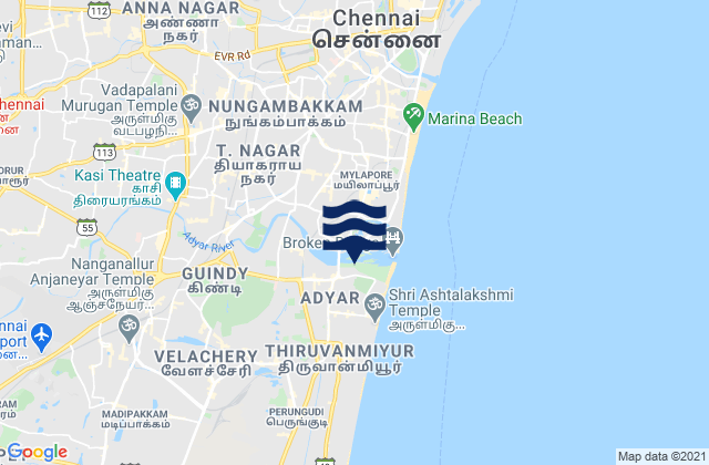Mapa de mareas Manappakkam, India