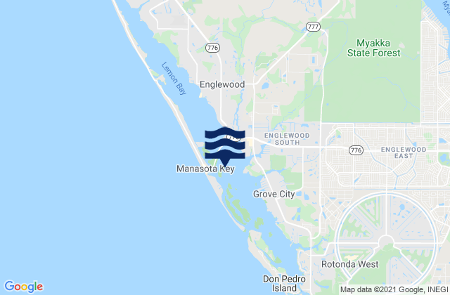 Mapa de mareas Manasota Key, United States