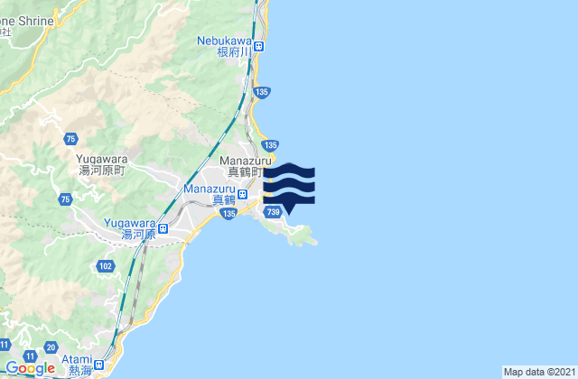 Mapa de mareas Manazuru, Japan
