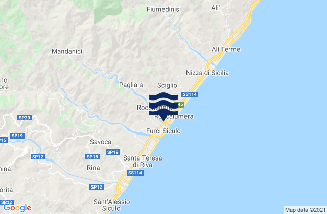 Mapa de mareas Mandanici, Italy