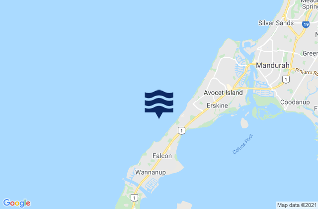 Mapa de mareas Mandurah, Australia