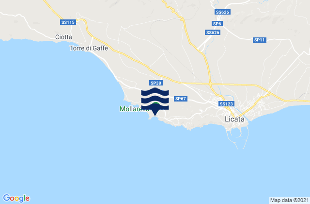 Mapa de mareas Mandy Beach, Italy