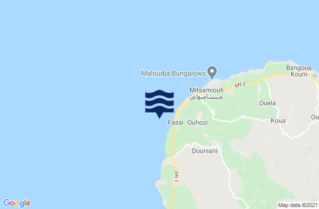 Mapa de mareas Mandza, Comoros