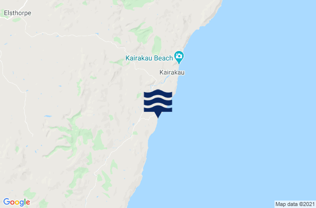 Mapa de mareas Mangakuri Beach, New Zealand