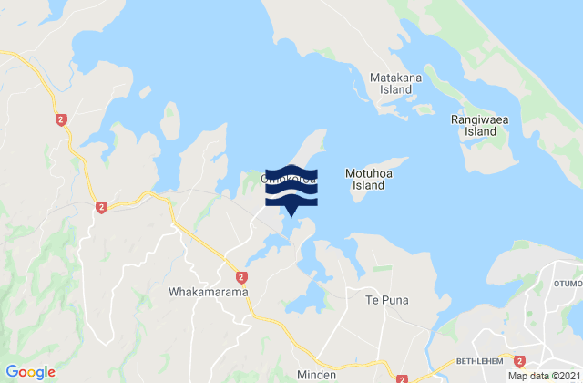 Mapa de mareas Mangawhai Bay, New Zealand
