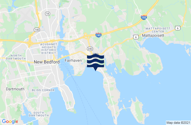 Mapa de mareas Manhattan Avenue, United States