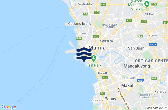 Mapa de mareas Manila, Philippines