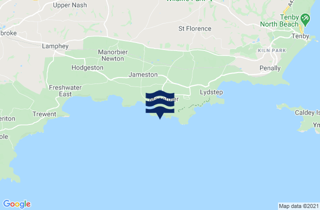 Mapa de mareas Manorbier, United Kingdom