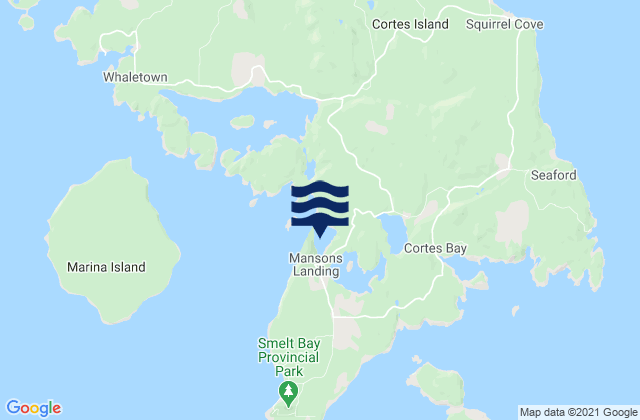 Mapa de mareas Manson Bay, Canada