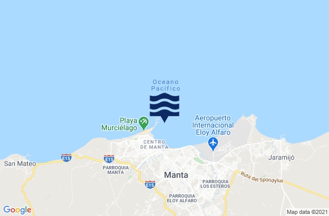 Mapa de mareas Manta, Ecuador