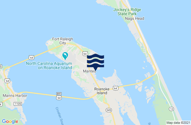 Mapa de mareas Manteo, United States