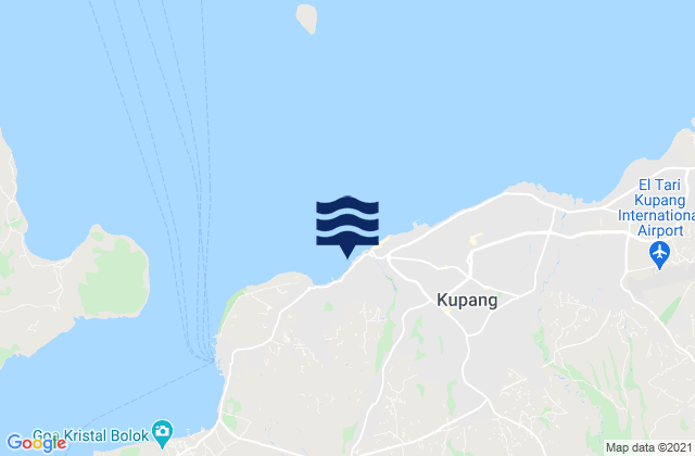 Mapa de mareas Manutapen, Indonesia