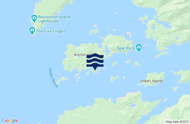 Mapa de mareas Many Islands, New Zealand