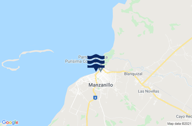 Mapa de mareas Manzanillo, Cuba
