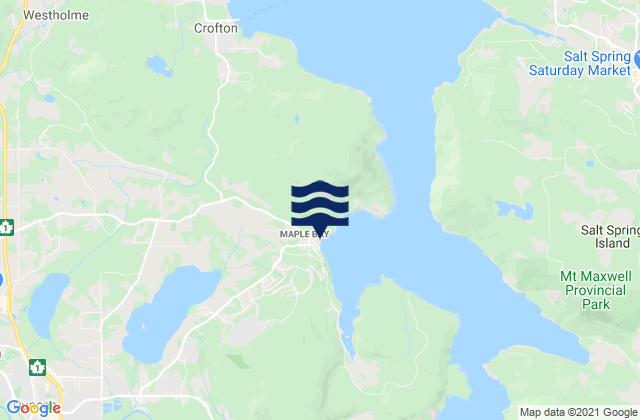 Mapa de mareas Maple Bay, Canada